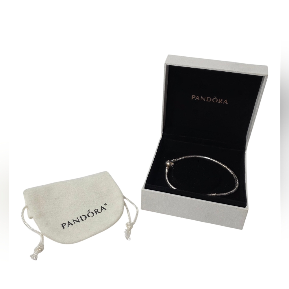 Pandora Retired Disney Moments Mickey Mouse Snake Chain Bracelet